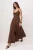 TRENDYOLMİLLA Dames Bruin Bloemen Maxi Mouwloos A-lijn Jurken