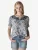 KOROSHI Blouse  navy / lichtblauw / lichtgrijs / zwart