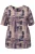 Ulla Popken Shirt  aubergine / donkerlila / abrikoos