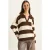 Gestreepte V-hals Lange Mouwen Pullover Trui