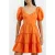 French Connection Alania Puff Sleeve Dress Orange