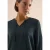Cecil Dames 3/4-mouwen blouse met gespleten hals in Groen