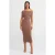 Off-Shoulder Bodycon Midi Jurk