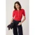 TRENDYOLMİLLA Dames Rood Effen Kort Getailleerd Blouses