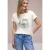 Street One Dames Shirt met korte mouwen en bloemen Artwork in Wit