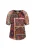 usha FESTIVAL Blouse  groen / rood / zwart / wit