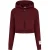 Malelions Women Cropped Studio Zip Hoodie | Bordeaux
