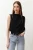 TRENDYOLMİLLA Dames Zwart Effen Mouwloos Regular fit Blouses