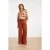 Smashed Lemon Linnen wide leg pantalon |