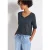 Street One Dames Shirt met V-hals in Blauw