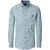 blauwe overhemd geprint 100% katoen Casa Moda button-down collar