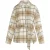 Dreimaster Overgangsjack met ruitpatroon Dames Ruitje beige wolwit