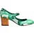 Dolce & Gabbana Groene Zijde MARY JANES Blad Sandalen Schoenen