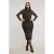 Mat Fashion mesh midi jurk grijs