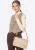 Wittchen Dames leren messengertas met kwastje, beige, natuurlijk leer