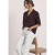 Street One Dames Blouse met korte mouwen en een bowlingkraag in Rood