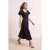 TRENDYOLMİLLA Dames Zwart Effen Midi Kort Skater Jurken