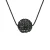 Crystal bol ketting preciosa zwarte link nylon zwart zilver 926