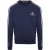 Aquascutum Heren Sweatshirt met lange mouwen en streepdetail Crew Neck (Marine)