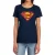 Superman Dames/dames Distressed Shield Fitted T-shirt (Marine)