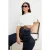 TRENDYOLMİLLA Dames Ecru Effen Kort Boxy T-shirts