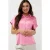 EsQualo Blouse S/slve Pocket Satin Look Rose