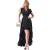 AX Paris Wrapjurk van polyester met stippen voor dames (Zwart)