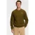 Shiwi Kyle Relaxed Fit Coral Logo Sweater Green Olive