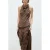 Mango geruite midi rok – bruin