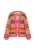 MYMO Gebreid vest  bruin / groen / oranje / fuchsia