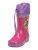 PLAYSHOES Regenlaarzen ‘Glückskäfer’  lichtgroen / lichtlila / pink / zwart