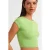 Slim Fit Crop Jersey Blouse