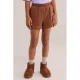 WE Fashion suède casual short – bruin