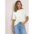 Street One Dames Shirt met ronde hals en structuur in Wit