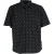 Balenciaga All Over Logo Shirt met korte mouwen in zwart katoen