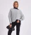 Gestreepte gebreide oversized trui met vleermuismouwen