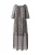 OUI Jurk  ecru / lichtbeige / zwart