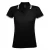 SOLS Dames/dames Pasadena getipt korte mouw Pique Polo Shirt (Zwart/Wit)