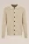 Fundamentals – Heren gebreid vest met structuur – Beige – Katoen –
