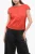 Popeline mouwloos shirt met trekkoordzoom in rood