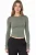 Blouse met ronde hals, lange mouwen en slim fit