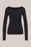 WE Fashion – Dames T-shirt met boothals – Zwart –