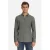 No Excess regular fit casual gemêleerd twill overhemd – cement