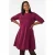 Zizzi A-lijn jurk Plus Size – donkerrood