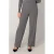 Base Level wide leg high waist broek grijs