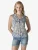 KOROSHI Blouse  ecru / saffier / bruin / kiwi
