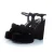 Saint Laurent Bianca 85 platform sandalen van ribvelours