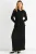 Zwarte plissé maxi-rok met elastische tailleband
