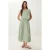 Katoenen Mouwloze Blouse en Wijde Rok Set