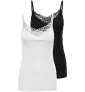 Only Kanten top ONLKIRA LACE SINGLET 2PACK NOOS (Set van 2)